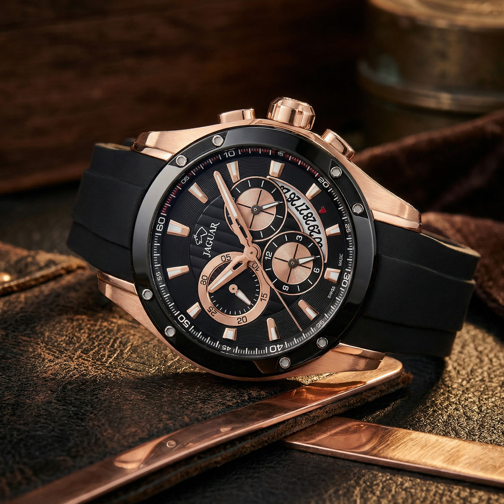Zwarte heren zwitsers horloge Jaguar Special Edition J691/1