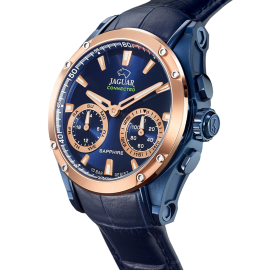 BLAUW HEREN ZWITSERS HORLOGE JAGUAR CONNECTED MEN J960/1