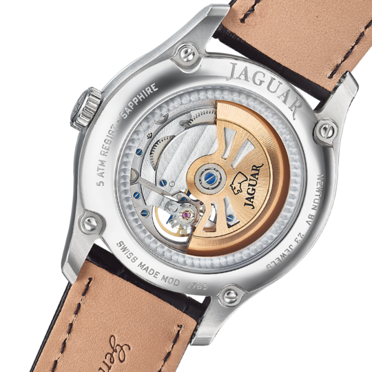 Relógio masculino JAGUAR AUTOMATIC BALANCIER de cor prateada. J966/1