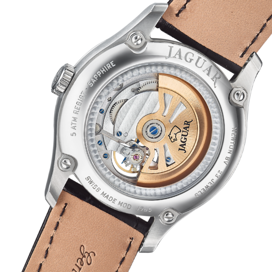 RELÓGIO MASCULINO JAGUAR AUTOMATIC BALANCIER DE COR PRATEADA J966/1