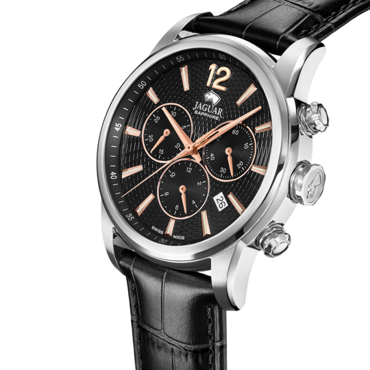 Zwarte Heren zwitsers horloge JAGUAR ACAMAR. J968/6