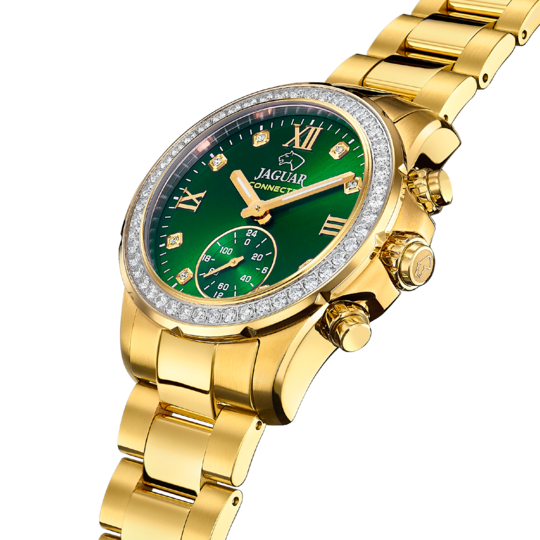 GROENE DAMES ZWITSERS HORLOGE JAGUAR CONNECTED LADY J983/5