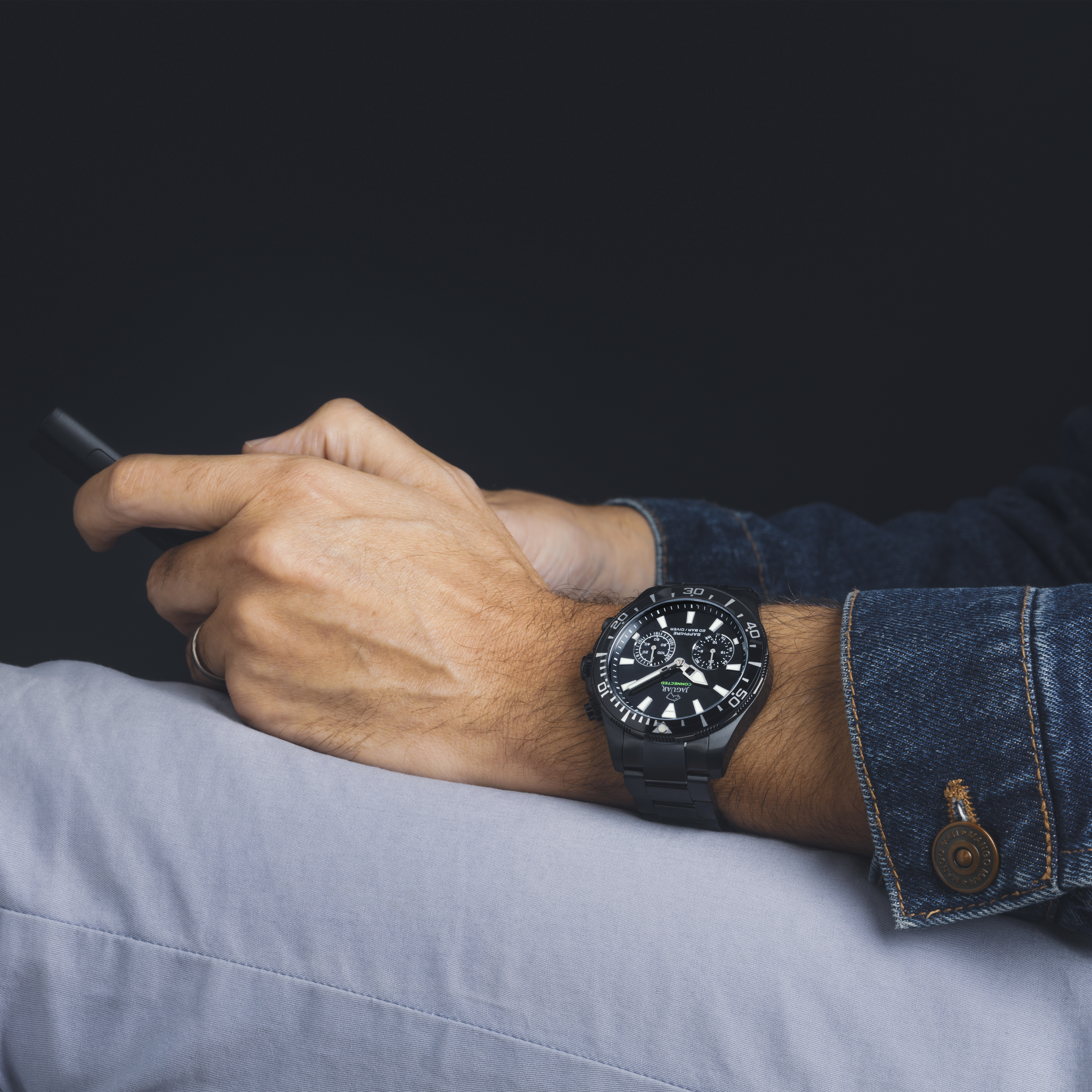 BLACK MEN'S WATCH JAGUAR CONNECTED MEN J929/1