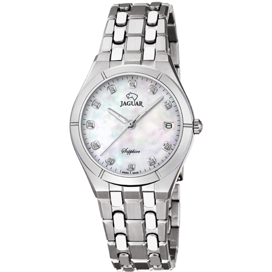 Zilveren Dames zwitsers horloge JAGUAR EXECUTIVE DAME. J671/A