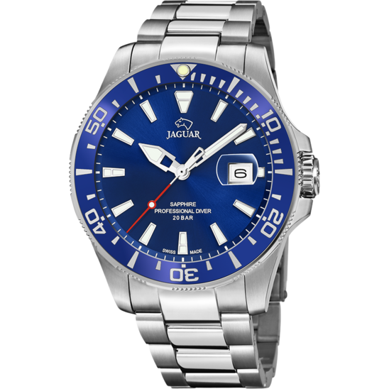 Blauw Heren zwitsers horloge JAGUAR PRO DIVER. J860/C