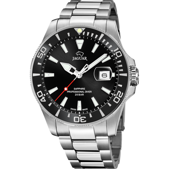 Reloj Jaguar Nueva I-size J860/n Negro Correa De Acero Inoxidable, Hombre