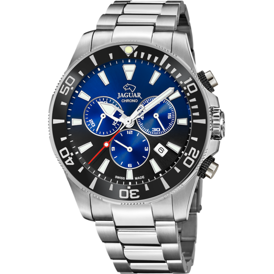 Reloj Jaguar Nueva I-size J861/d Azul Correa De Acero Inoxidable, Hombre