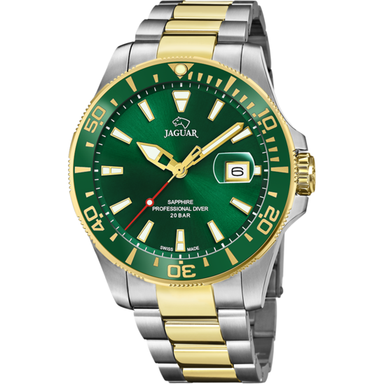 RELÓGIO MASCULINO JAGUAR PRO DIVER DE COR VERDE J863/B