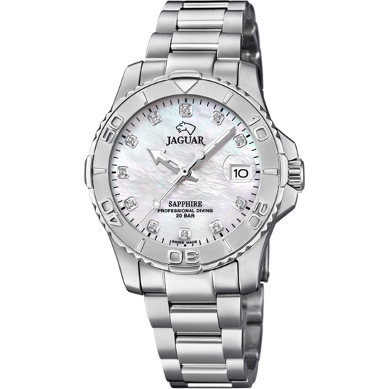 Reloj Jaguar Nueva I-size J870/a Nácar Correa De Acero Inoxidable, Mujer