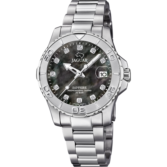 Reloj Jaguar Nueva I-size J870/c Negro Correa De Acero Inoxidable, Mujer