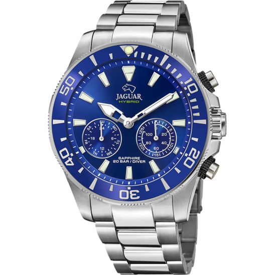 Reloj Jaguar Nueva I-size J888/a Azul Correa De Acero Inoxidable, Hombre