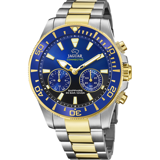 Reloj Jaguar Nueva I-size J889/f Azul Correa De Acero Inoxidable, Hombre