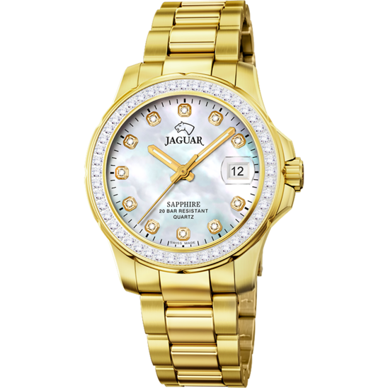 Reloj Jaguar Nueva I-size J895/a Nácar Correa De Acero Inoxidable, Mujer
