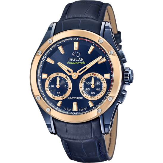 BLAUW HEREN ZWITSERS HORLOGE JAGUAR CONNECTED MEN J960/1