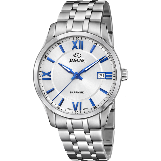 Zilveren Heren zwitsers horloge JAGUAR ACAMAR CLASSIQUE. J964/1