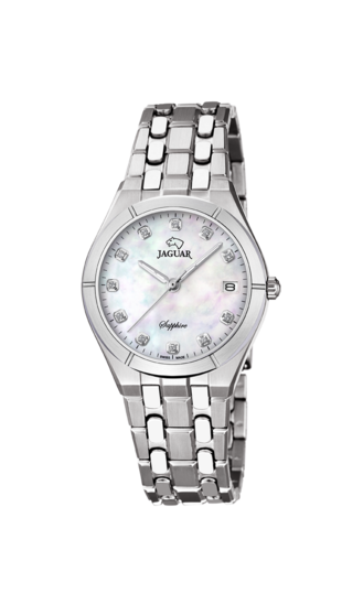 Reloj Jaguar Woman J671/a Plata Correa De Acero, Mujer