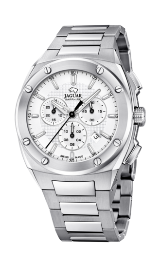 Zilveren Heren zwitsers horloge JAGUAR EXECUTIVE. J805/A