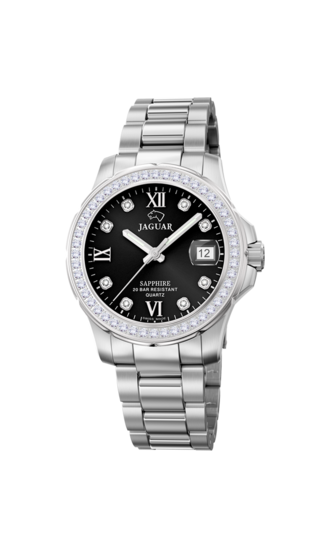Zwarte Dames zwitsers horloge JAGUAR EXECUTIVE DAME. J892/4
