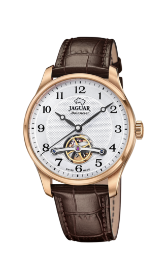 Zilveren Heren zwitsers horloge JAGUAR AUTOMATIC BALANCIER. J967/1