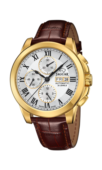 Relógio masculino JAGUAR AUTOMATIC COLLECTION de cor prateada. J976/1