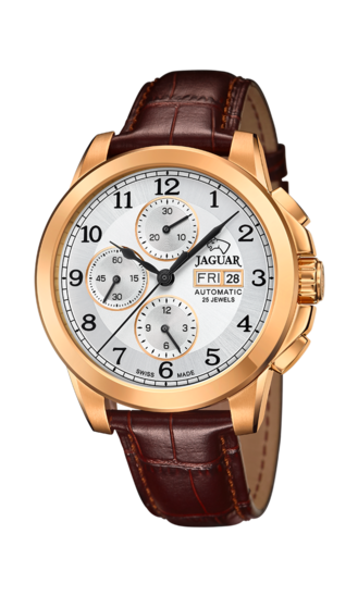 Relógio masculino JAGUAR AUTOMATIC COLLECTION de cor prateada. J977/1
