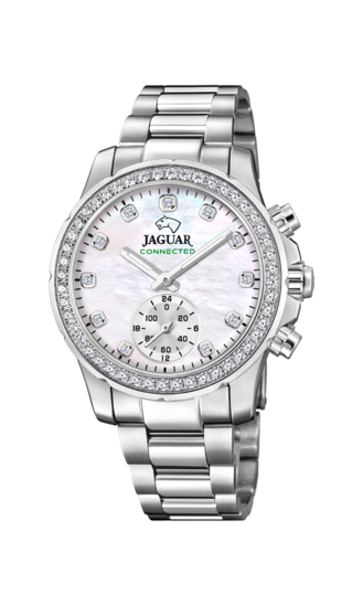 Parelwitte Dames zwitsers horloge JAGUAR CONNECTED LADY. J980/1