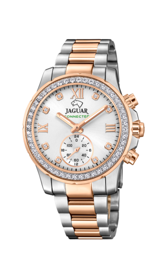 Zilveren Dames zwitsers horloge JAGUAR CONNECTED LADY. J981/2