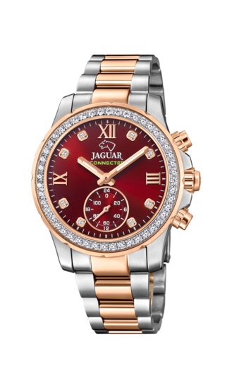 Bordeauxrod Dames verbonden horloge JAGUAR WOMAN COLLECTION. J981/3