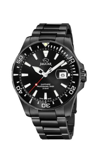 Zwarte Heren zwitsers horloge JAGUAR EXECUTIVE. J989/1