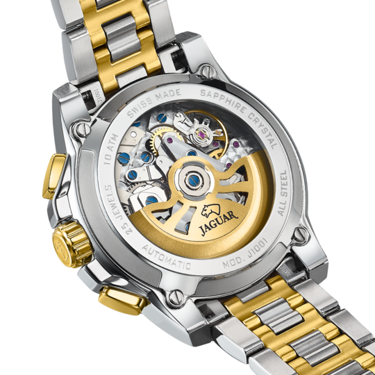 Zilveren Heren zwitsers horloge JAGUAR LE CHRONOGRAPHE. J1001/1