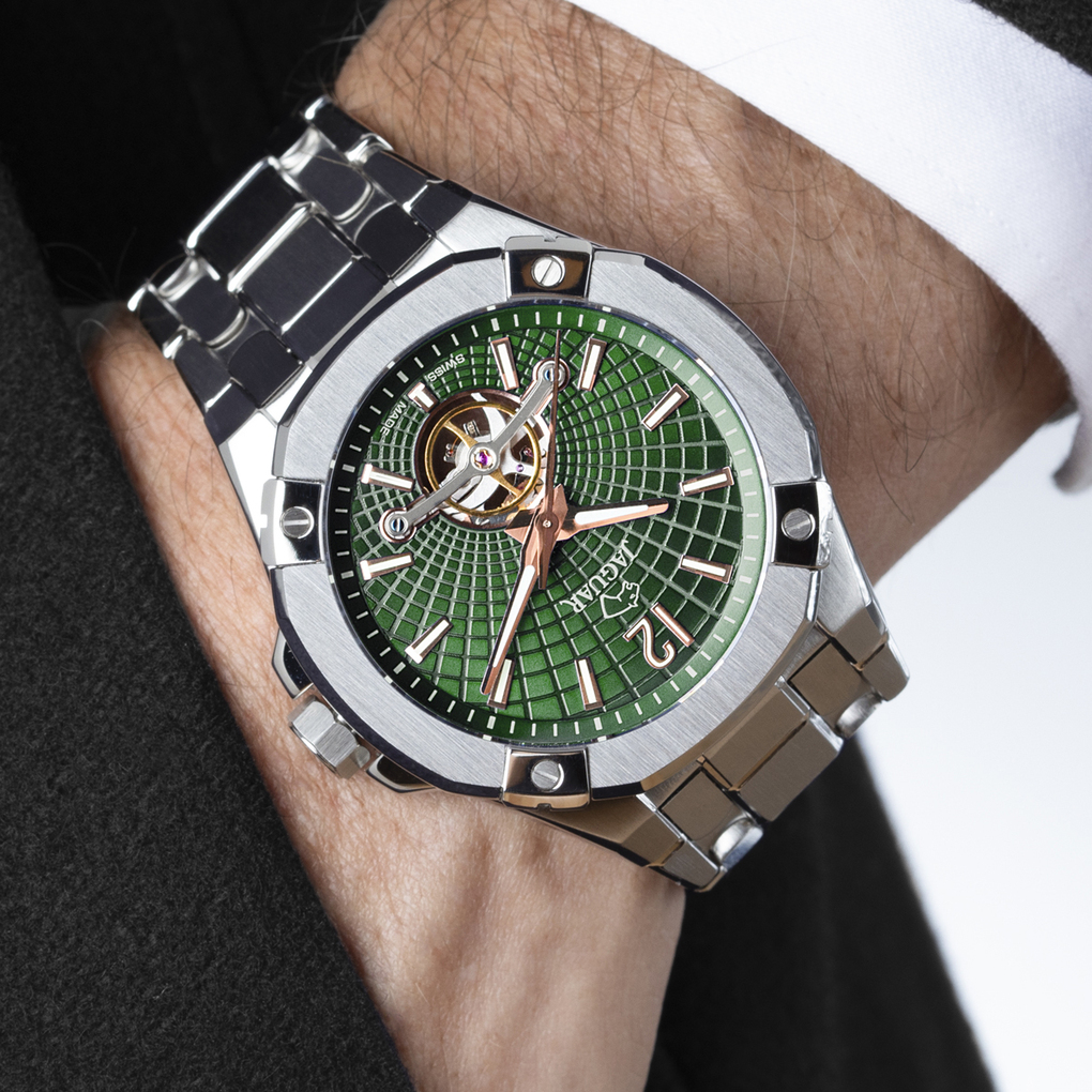 RELOJ SUIZO DE HOMBRE JAGUAR AUTOMATIC BALANCIER VERDE J1007/3