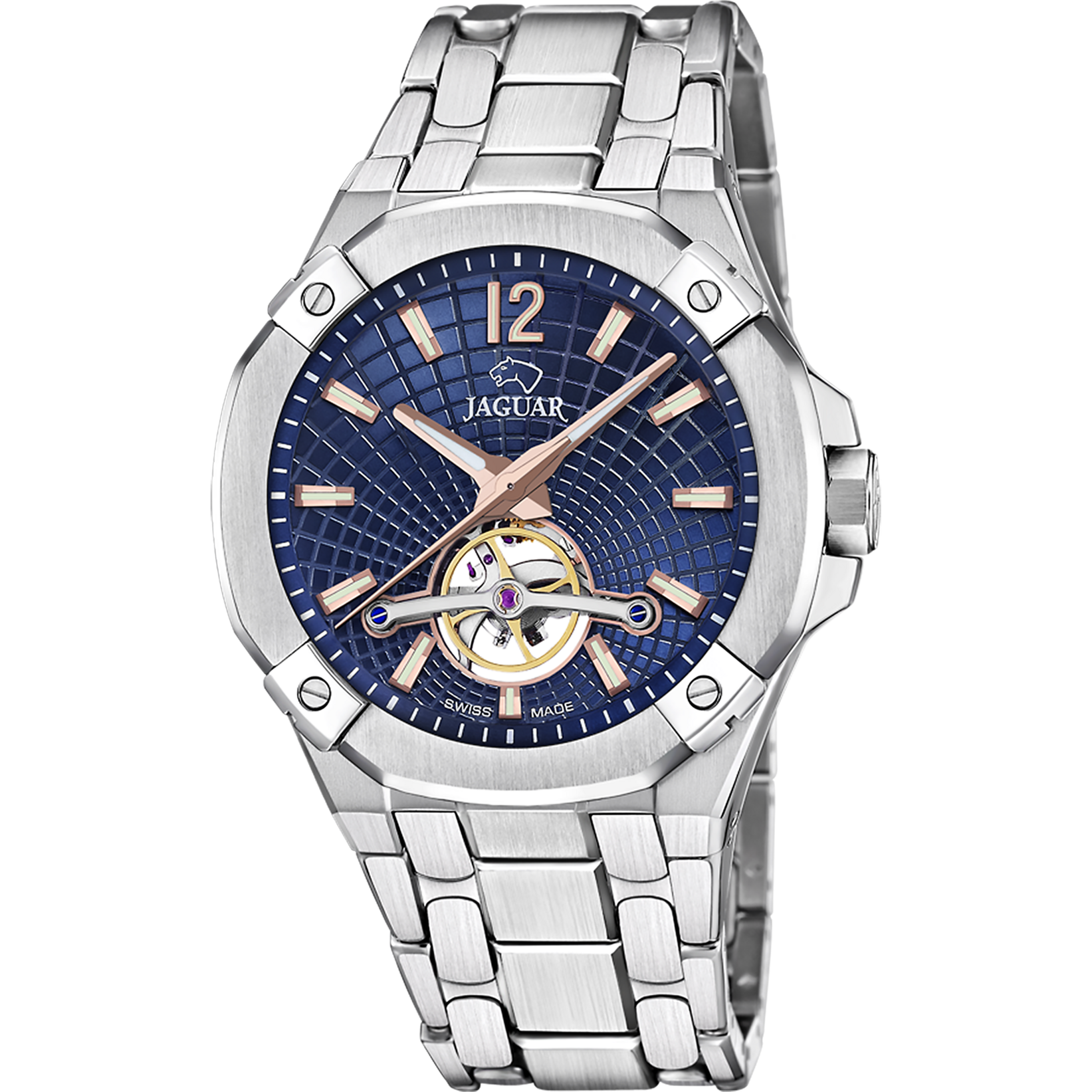 swiss made blaue herrenuhr