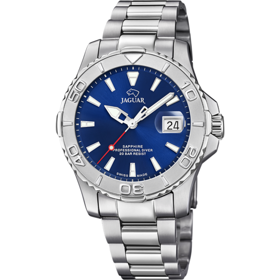 BLAUW HEREN ZWITSERS HORLOGE JAGUAR COUPLE DIVER J969/2