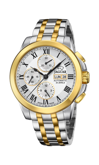 Zilveren Heren automatisch horloge JAGUAR AUTOMATIC COLLECTION. J1001/1