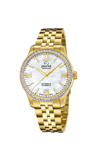 Relógio feminino JAGUAR HÉRITAGE de cor branco madrepérola. J999/1