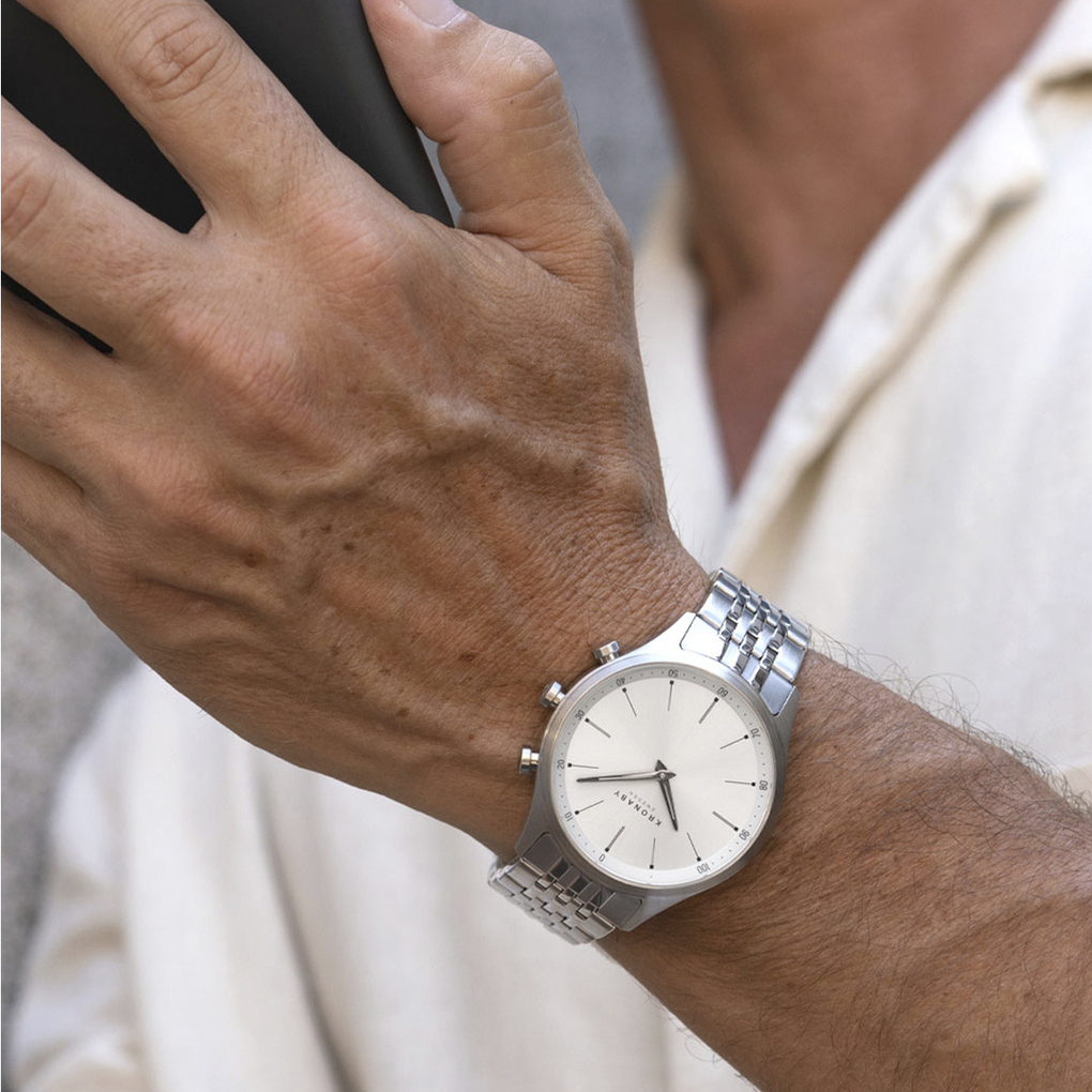 RELOJ KRONABY S3777/1 PLATEADO CORREA DE ACERO INOXIDABLE 316L, HOMBRE