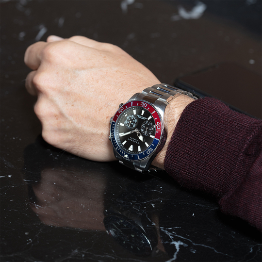 KRONABY MEN'S BLACK STAINLESS STEEL S3778/4