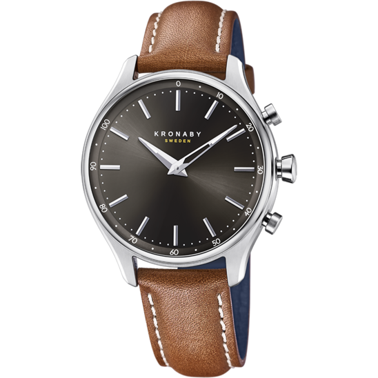 Reloj Kronaby S2749/1 Plateado Correa De Cuero, Mujer