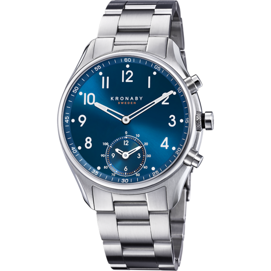 RELOJ KRONABY S3760/1 AZUL CORREA DE ACERO INOXIDABLE 316L, HOMBRE