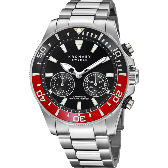 Reloj Kronaby Diver S3778/3 Negro Brazalete De Acero, Hombre