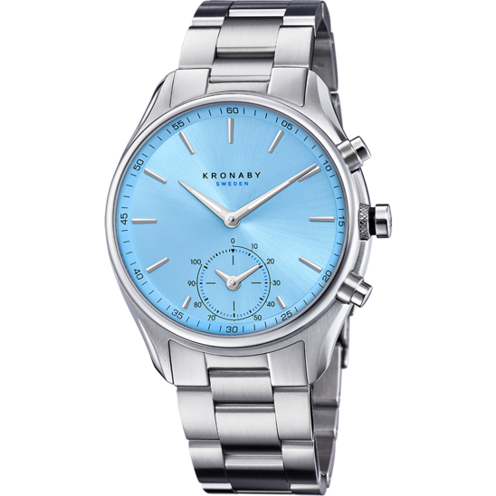 Reloj Kronaby Sekel S3780/2 Azul Brazalete De Acero Inoxidable, Hombre