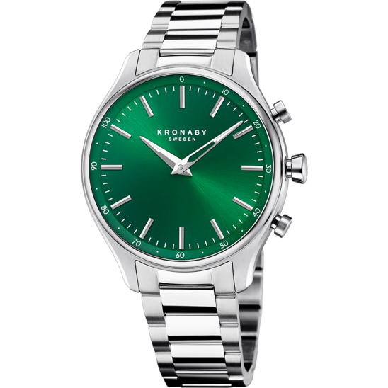 Reloj Kronaby Sekel S3782/1 Verde Brazalete De Acero Inoxidable, Hombre