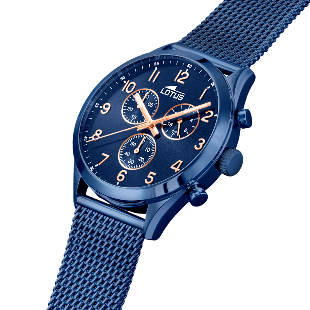 Lotus 18638/1 Orologio Uomo Al Quarzo Con Cinturino In Acciaio Inossidabile, Cassa Rotonda, Vetro Minerale, Funzione Cronografo - 2