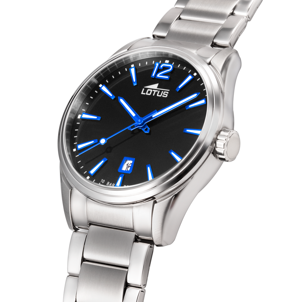 Lotus men's black Minimalist stainless steel watch bracelet 18692/6