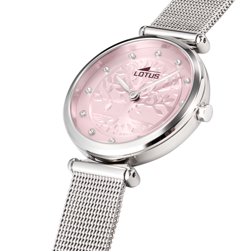 MONTRE LOTUS 18708/2 ROSE, BRACELET EN ACIER INOXYDABLE, FEMME