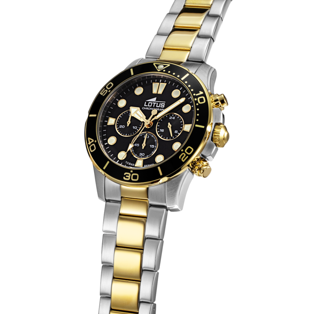 LOTUS Uomo Orologio Cronografo Quarzo 18950/4 - Cassa Acciaio Grigio, Cinturino Gomma Nero