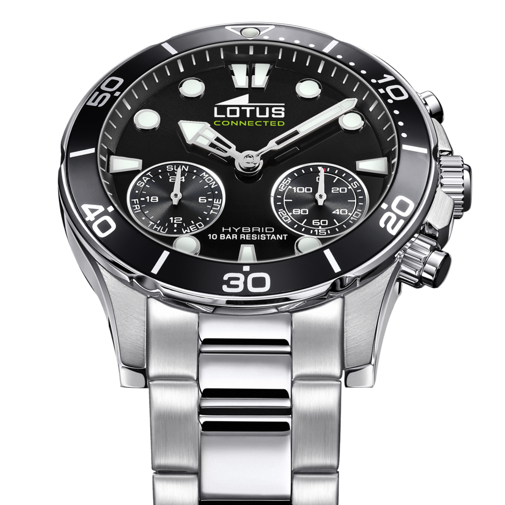 LOTUS MEN'S BLACK STAINLESS STEEL WATCH BRACELET 18800/2