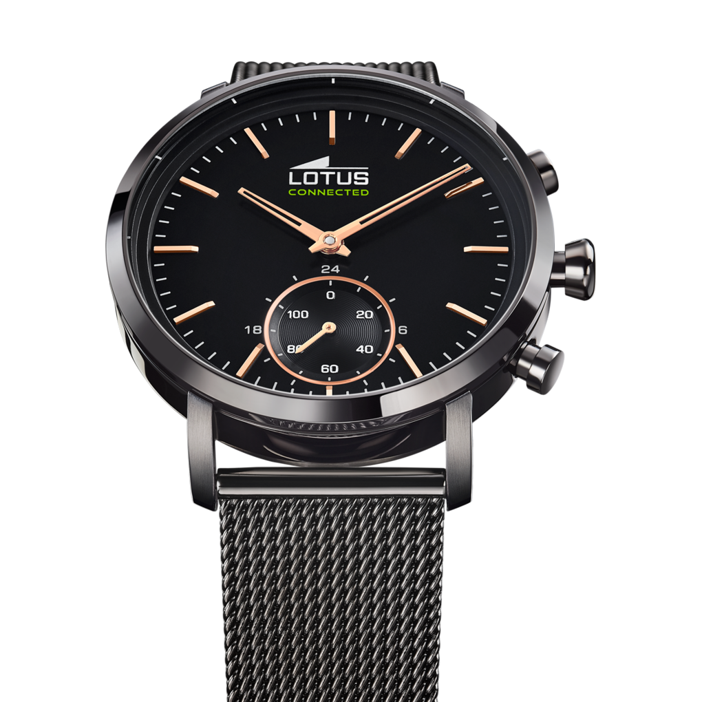 LOTUS MEN'S BLACK STAINLESS STEEL WATCH BRACELET 18806/1