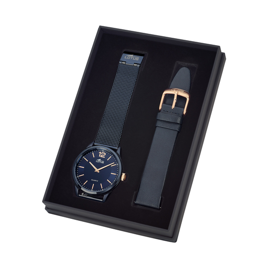 Lotus Orologio Uomo 18735/1 Minimalist – Cassa E Cinturino In Acciaio 316L Blu, 40mm, 10 ATM