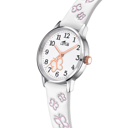 LOTUS KIDS'S WHITE JUNIOR COLLECTION LEATHER WATCH BRACELET 18864/1